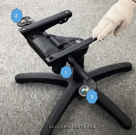 Knee Tilt - office chair adjustment levers