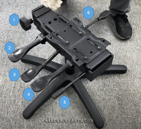 Multi-functional Tilt - office chair adjustment levers